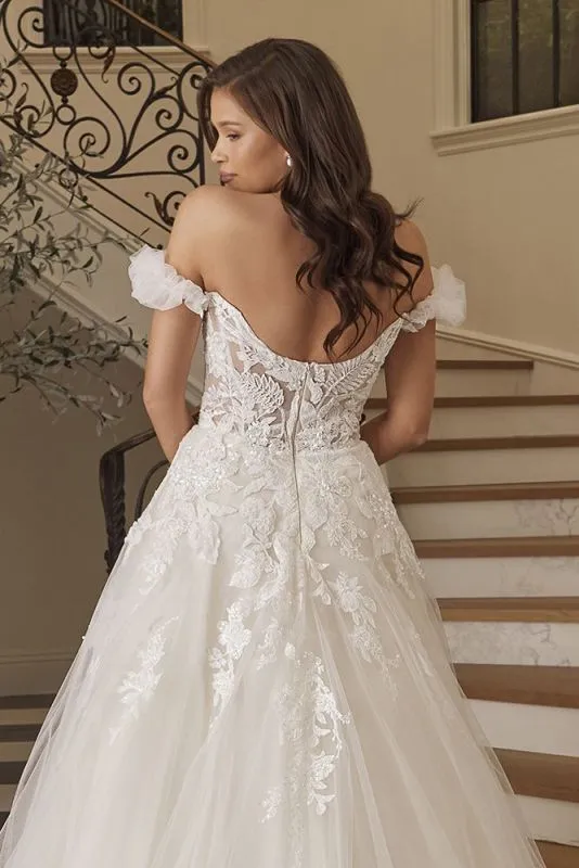 Size 14 Casablanca 2574 Corinne Ivory/Nude/Ivory Gown