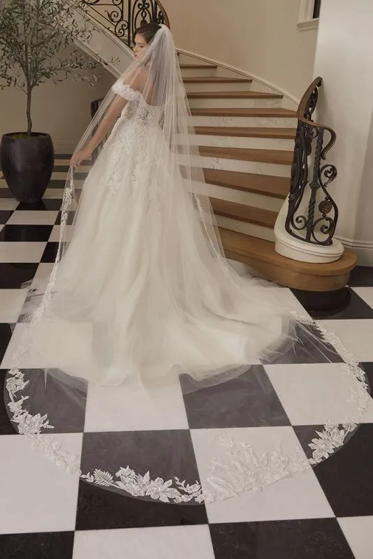 Size 14 Casablanca 2574 Corinne Ivory/Nude/Ivory Gown