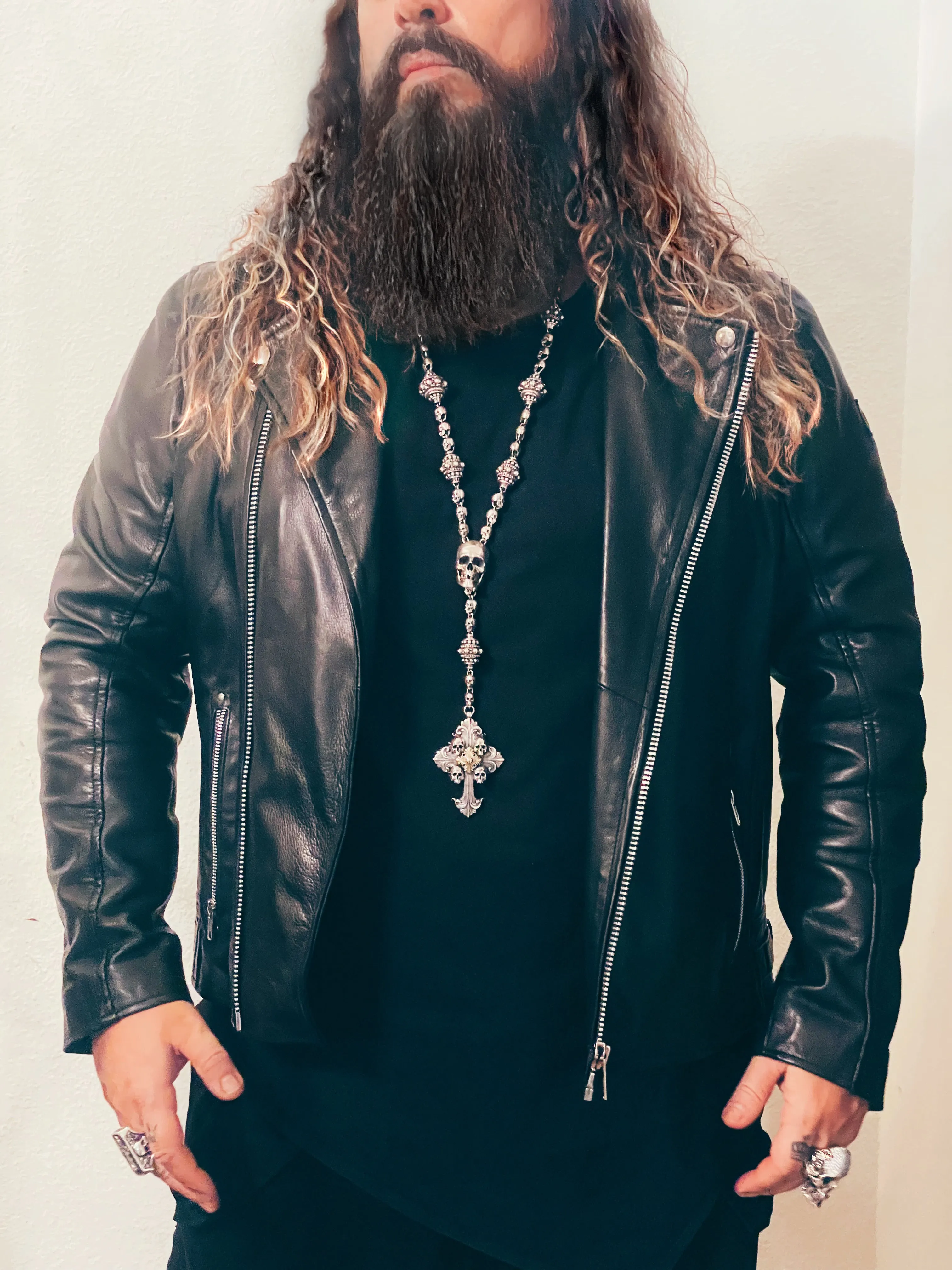 Skull Rosary Necklace