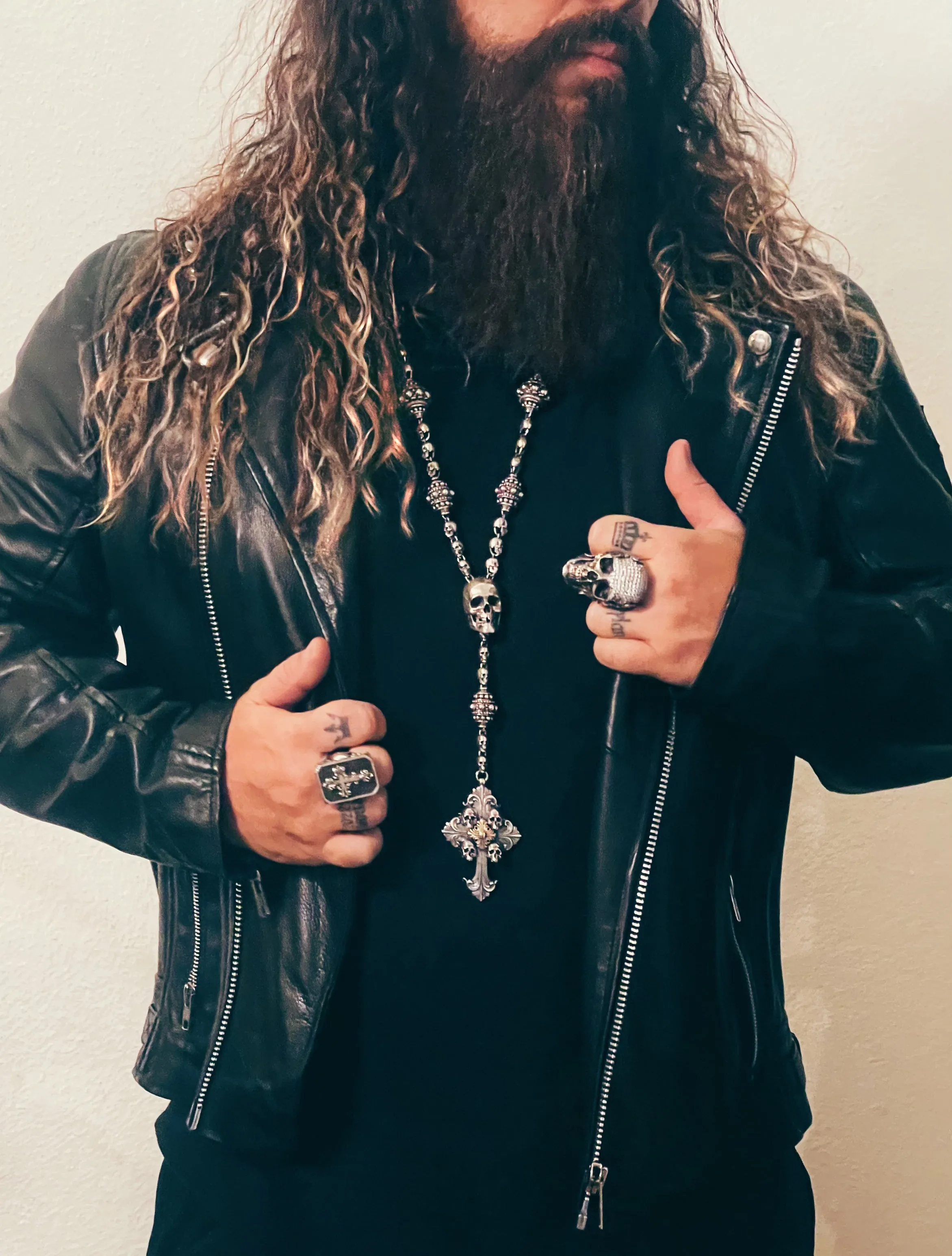 Skull Rosary Necklace