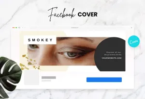 Smokey Facebook Cover Canva Template