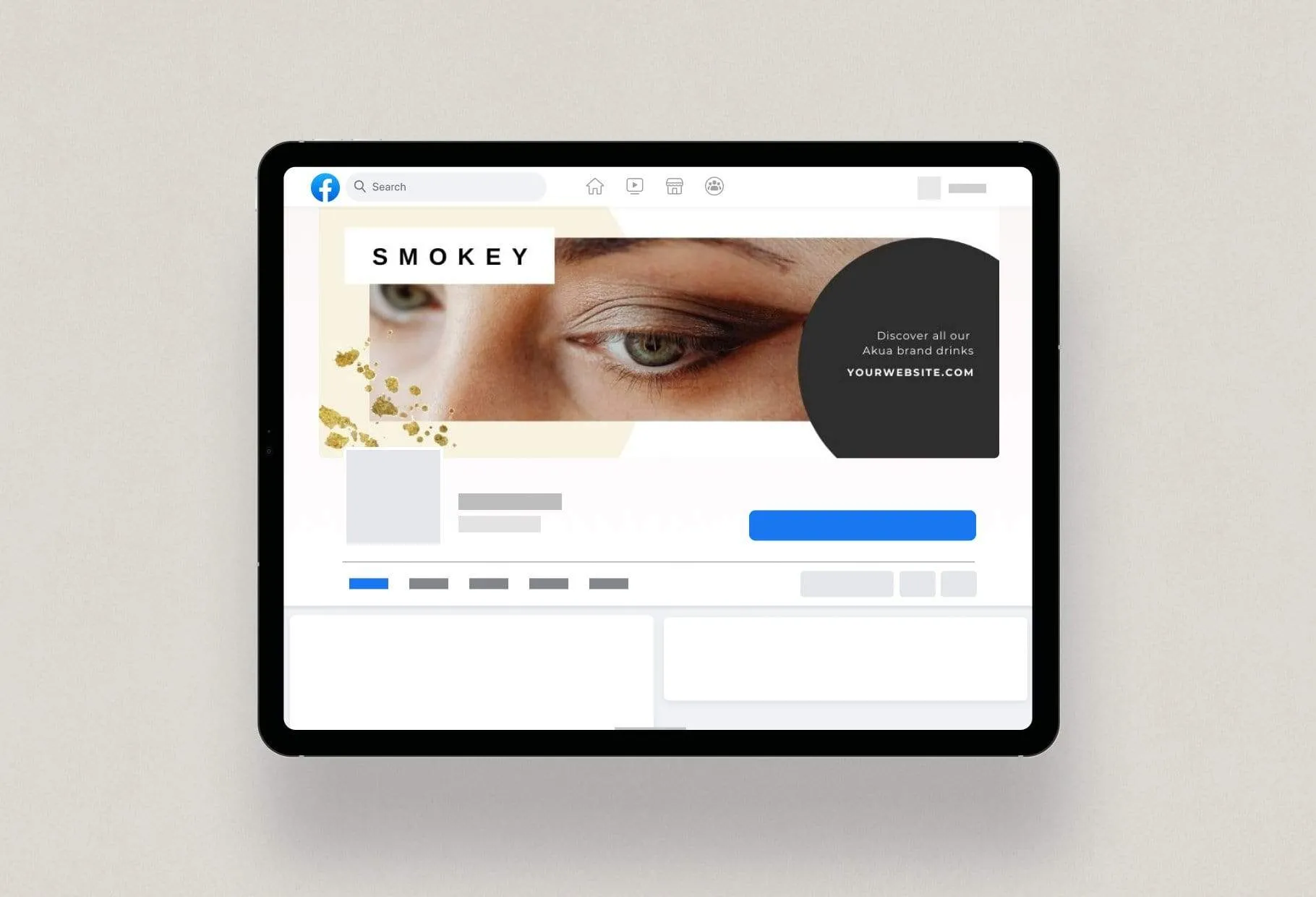 Smokey Facebook Cover Canva Template