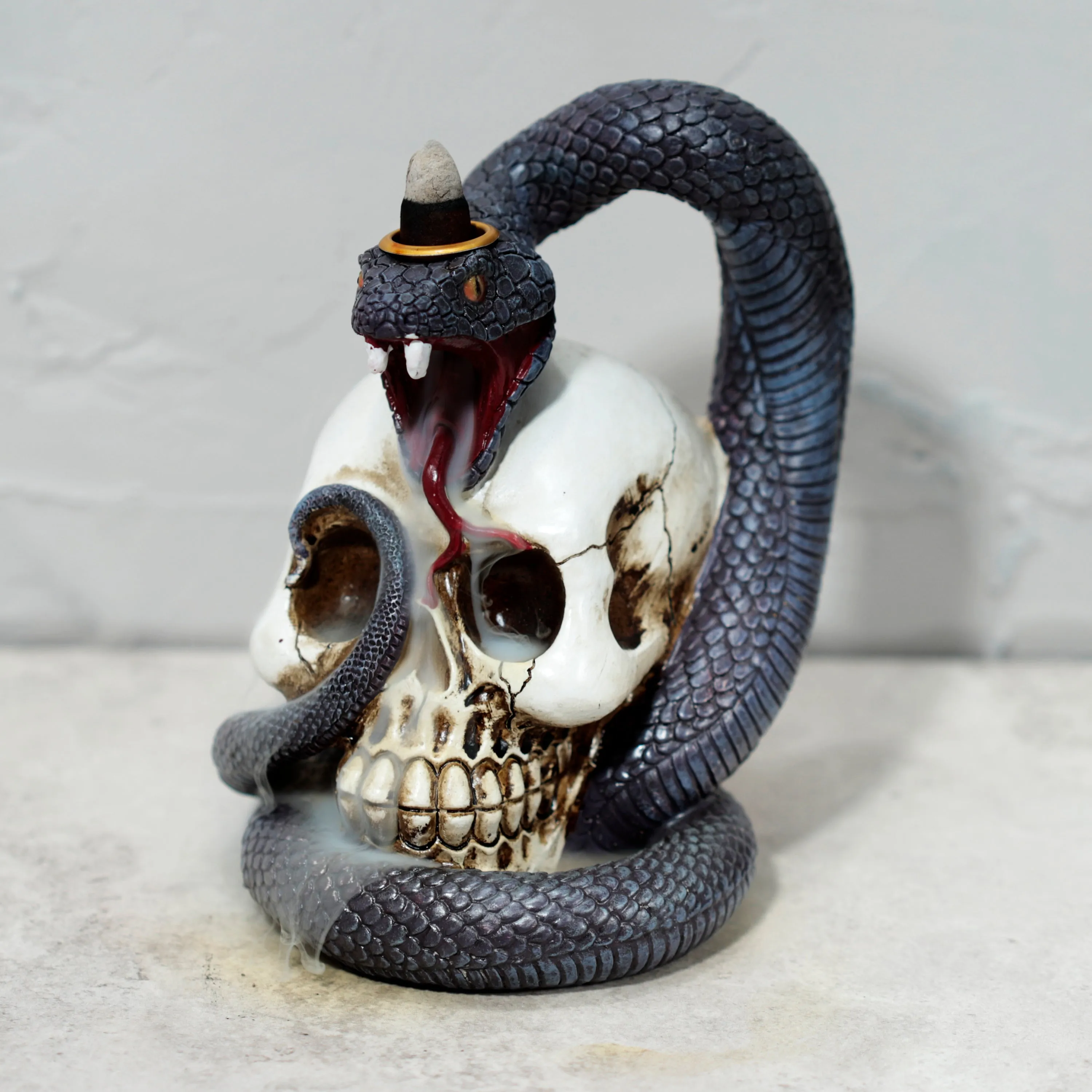 Snake and Skull Backflow Incense Burner
