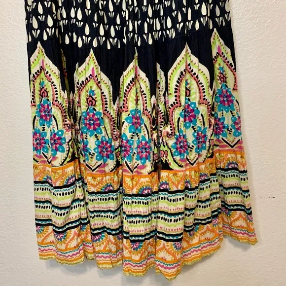 Soft Surroundings Boho Festival Maxi Skirt Embellished Beaded Multicolored XS