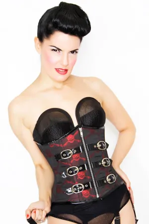 SOLD OUT  - Noelia Skull Brocade Gothic Corset