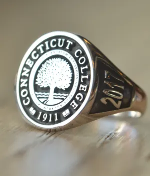 Solid Gold Custom Made College Ring - Connecticut College - Any College