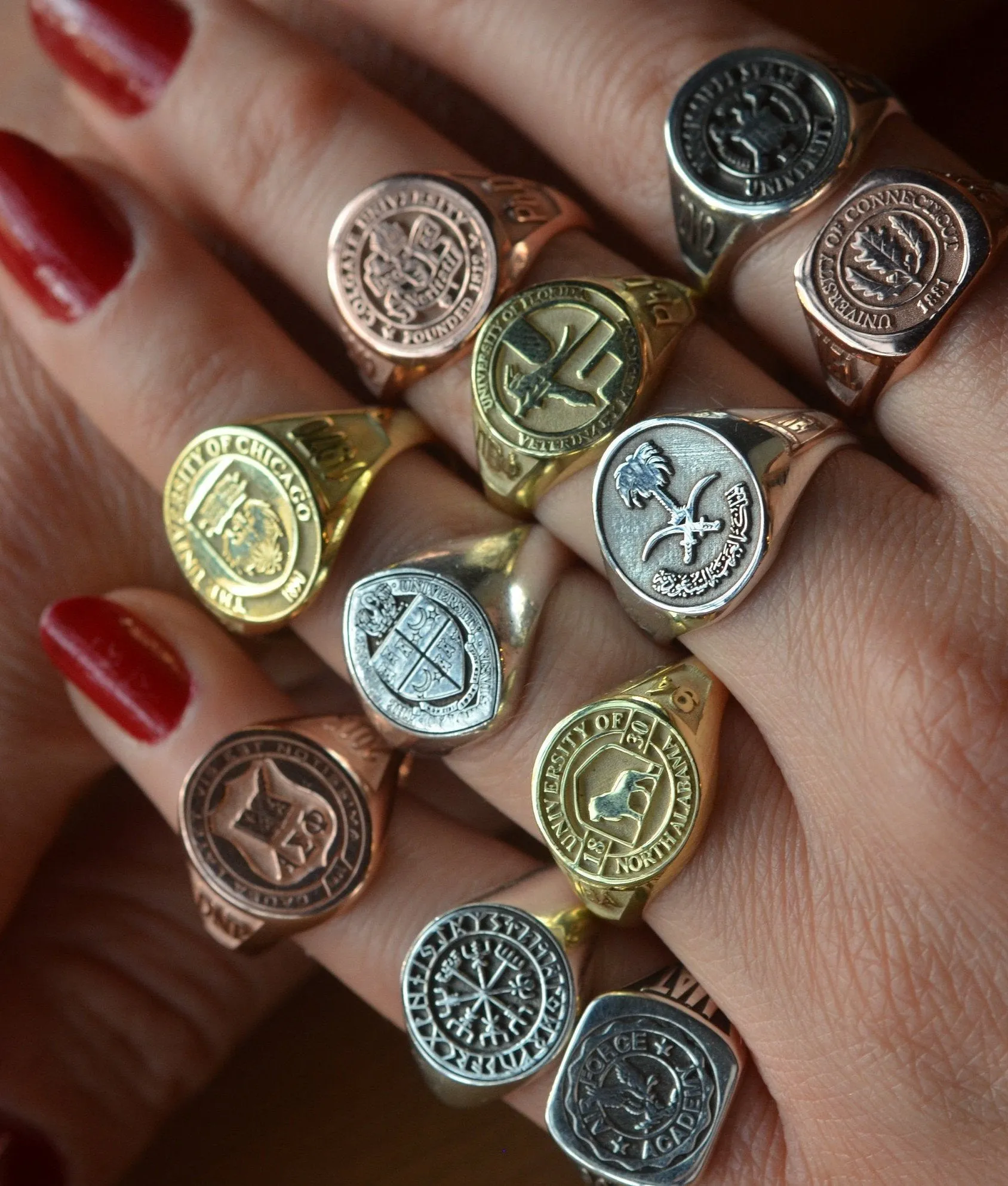 Solid Gold Custom Made College Ring - University of Scranton - Any College