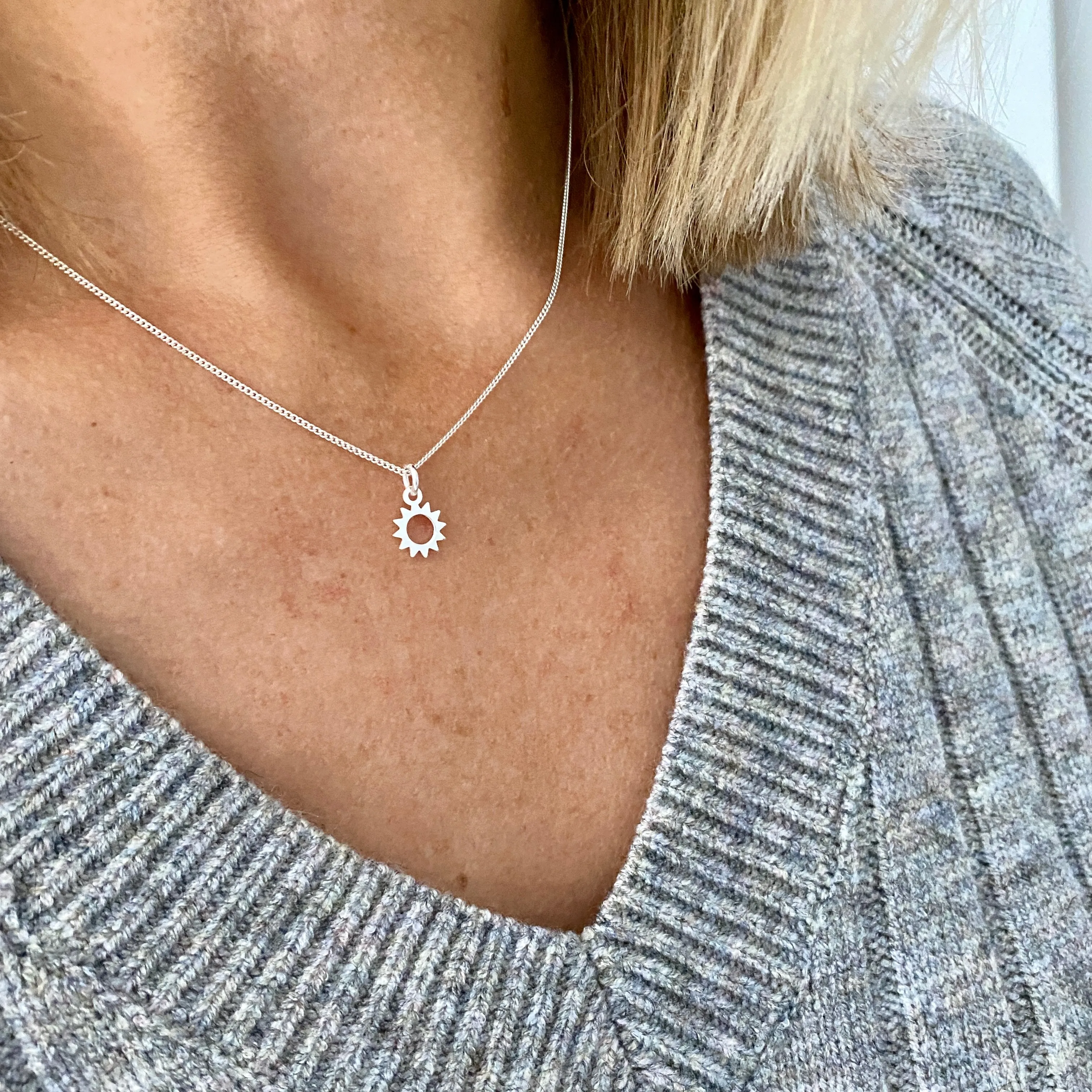 SOLIS | Silver Sun Necklace