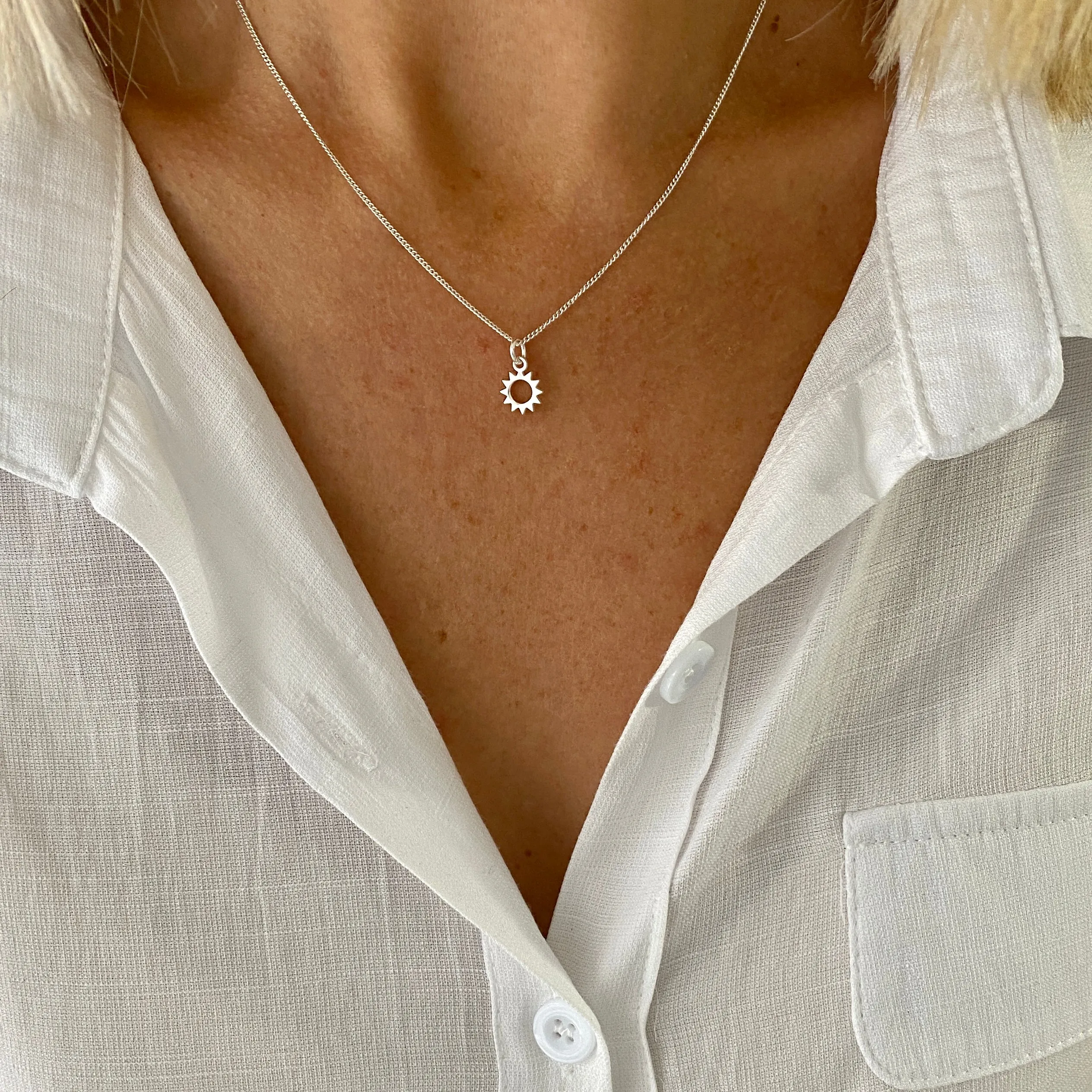SOLIS | Silver Sun Necklace
