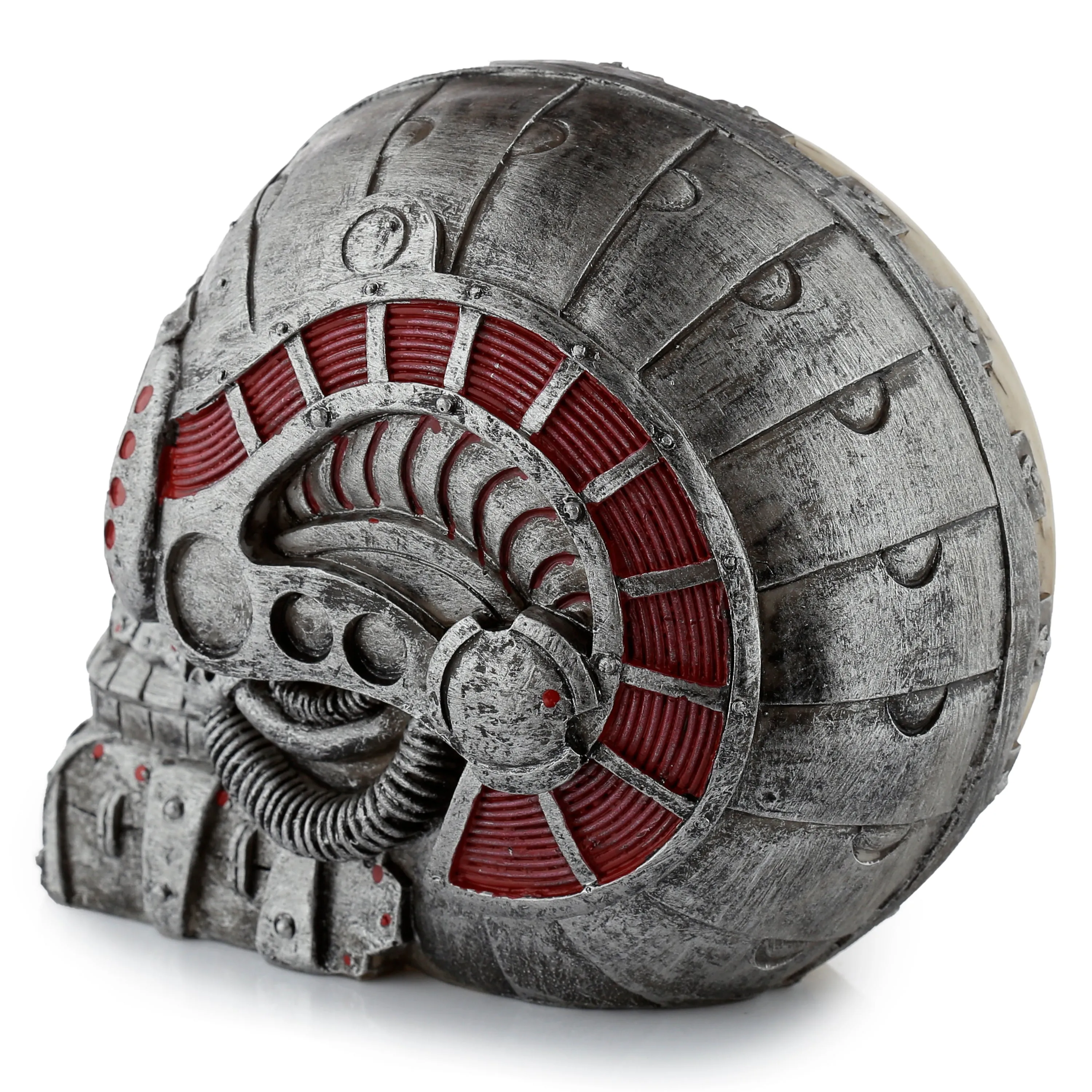 Steampunk Style Skull Half Robot Head