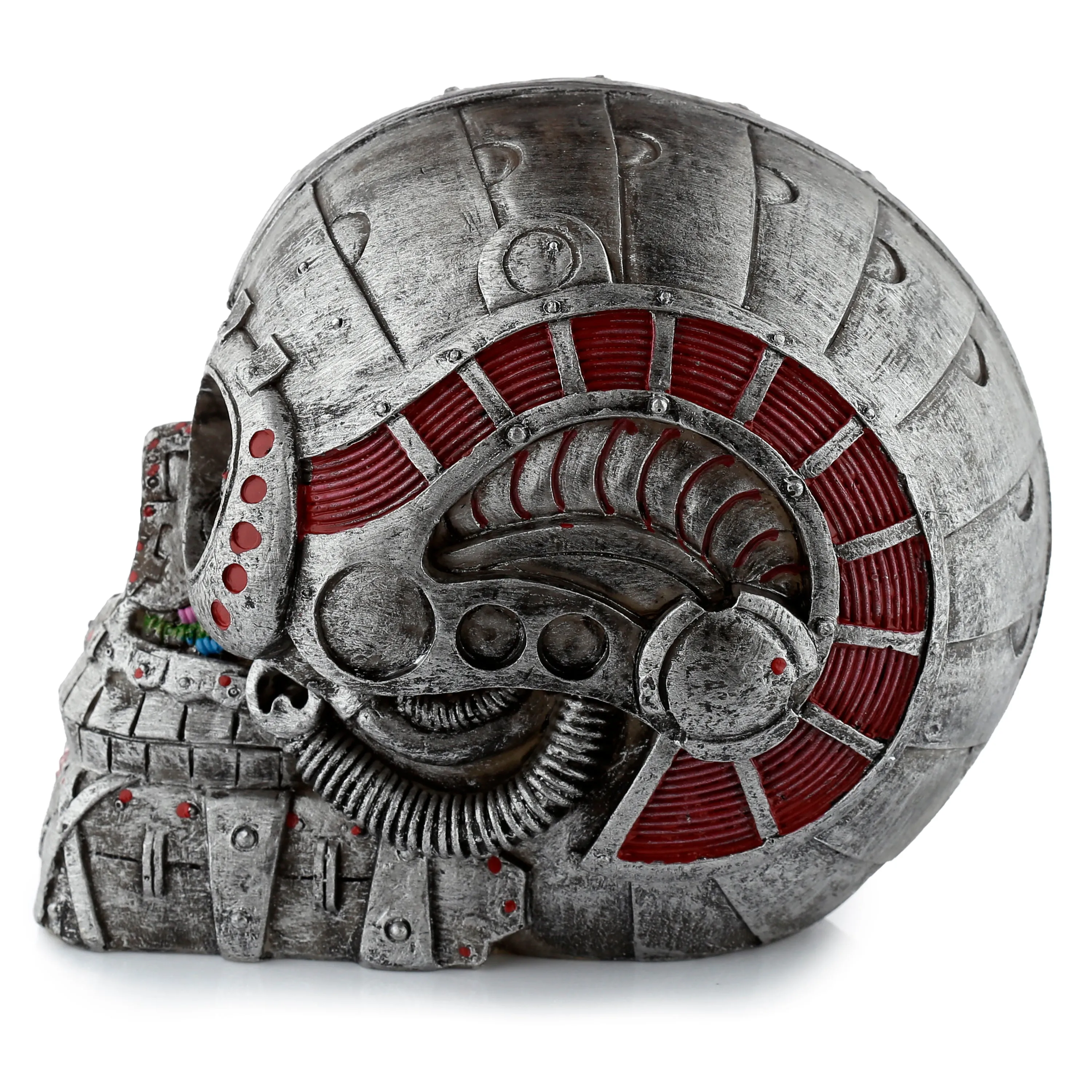 Steampunk Style Skull Half Robot Head