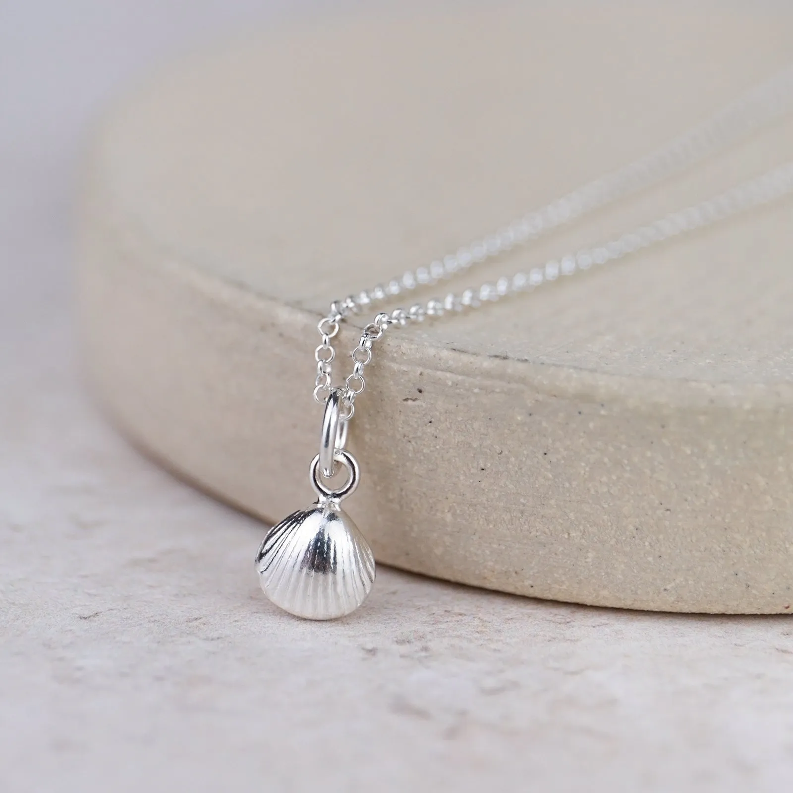 Sterling Silver Cornish Shell Pendant