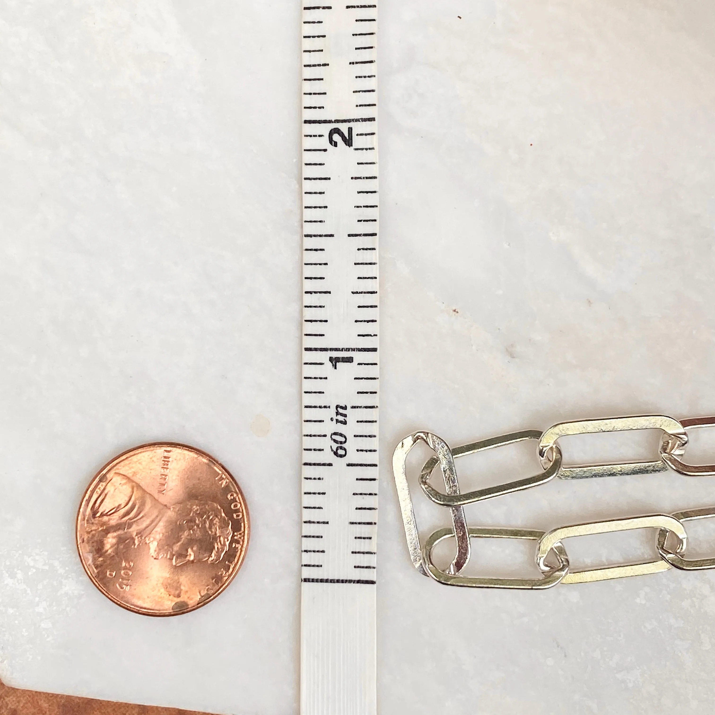 Sterling Silver Polished Open Paper Clip Chain Link Necklace 7mm