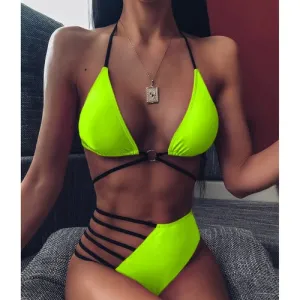 Strappy Heart Hi Cut Bikini