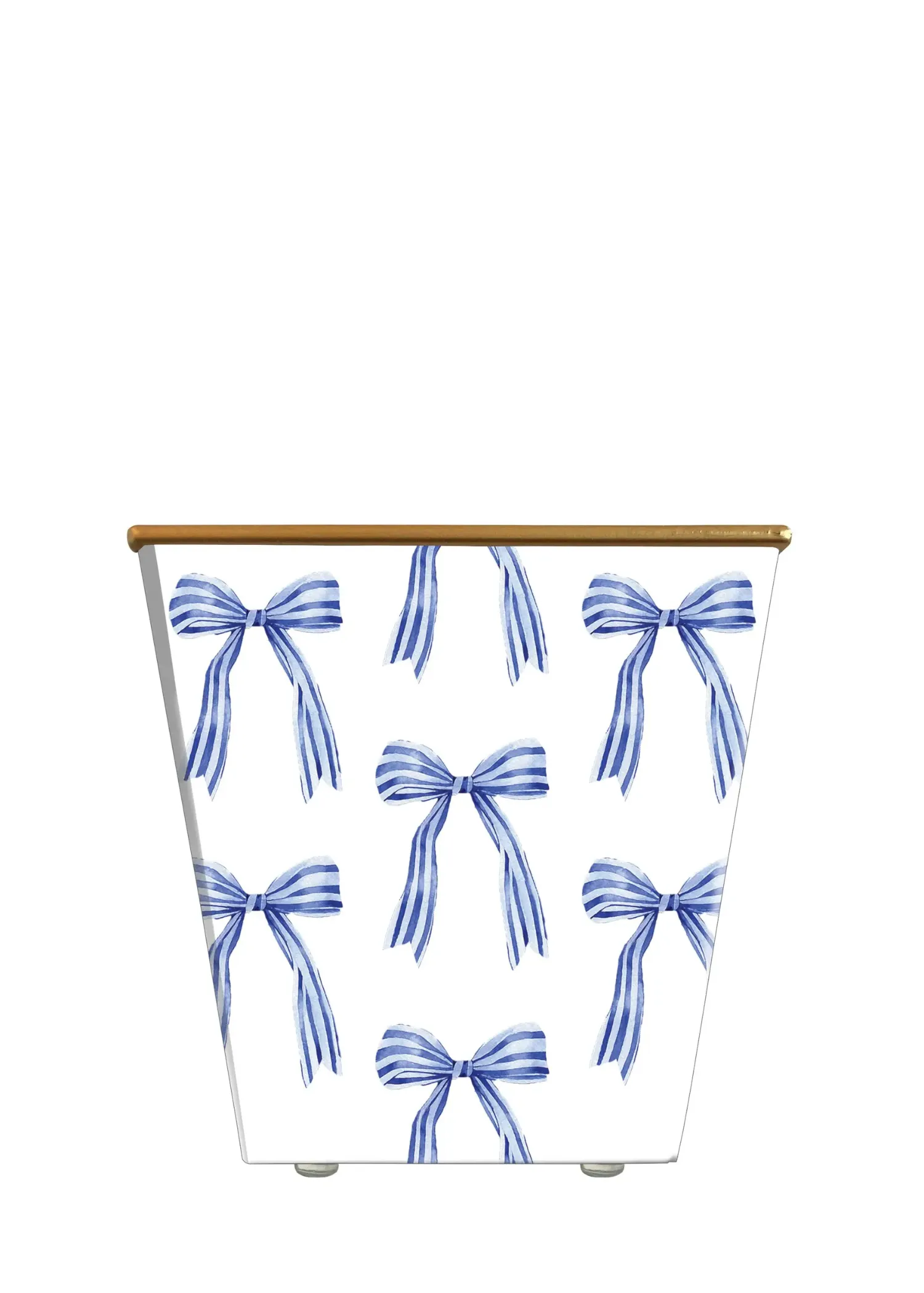 STRIPED BOW CACHEPOT CANDLE