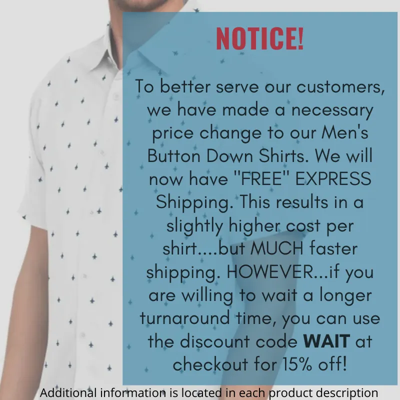 Subtle Mens Button Down Shirt