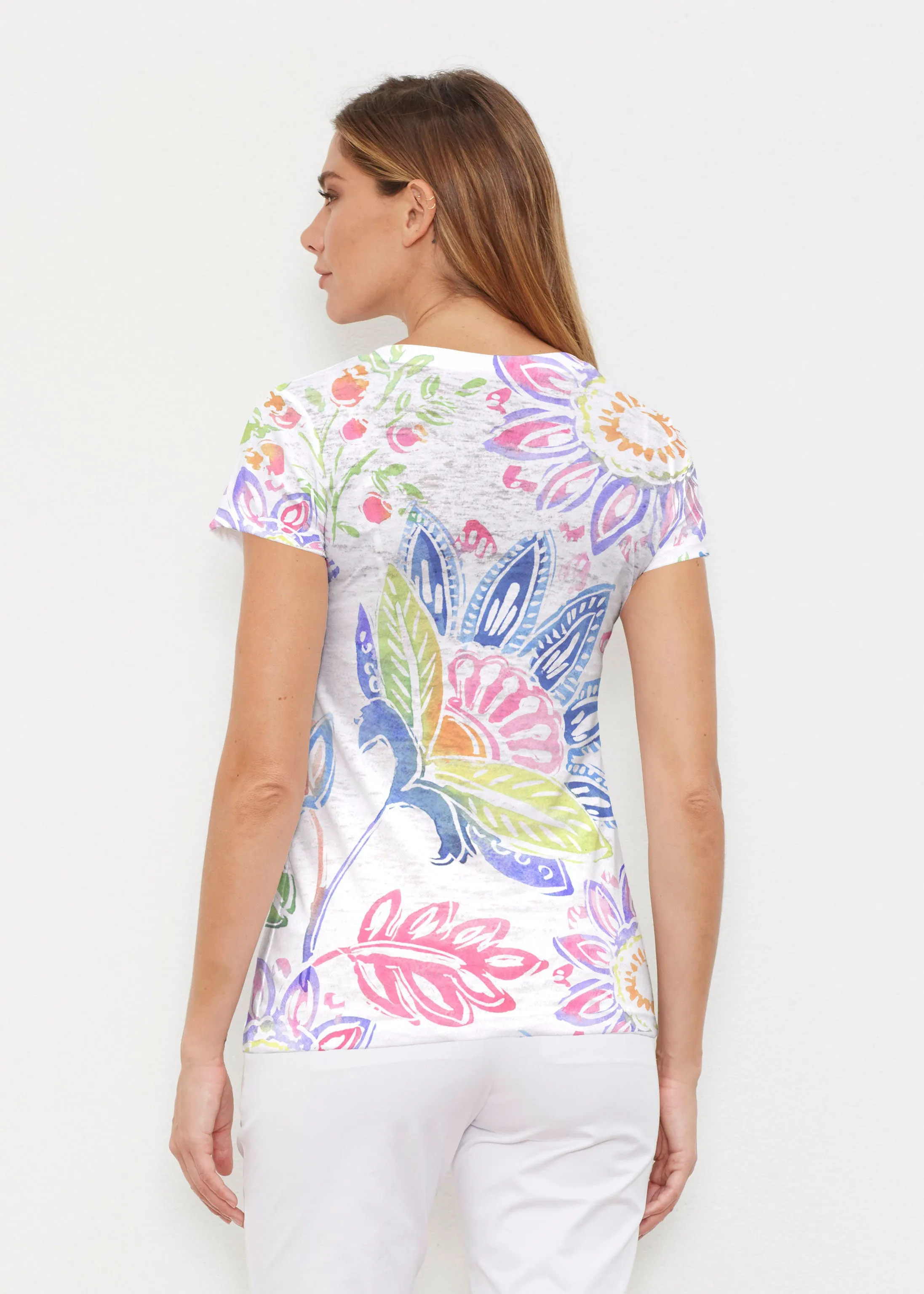 Summertime (13421) ~ Signature Cap Sleeve V-Neck Shirt