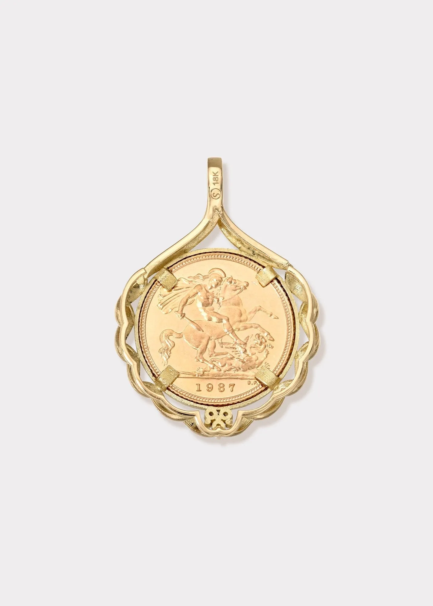 The HIKARI Pendant (18k gold frame & 22k gold coin)