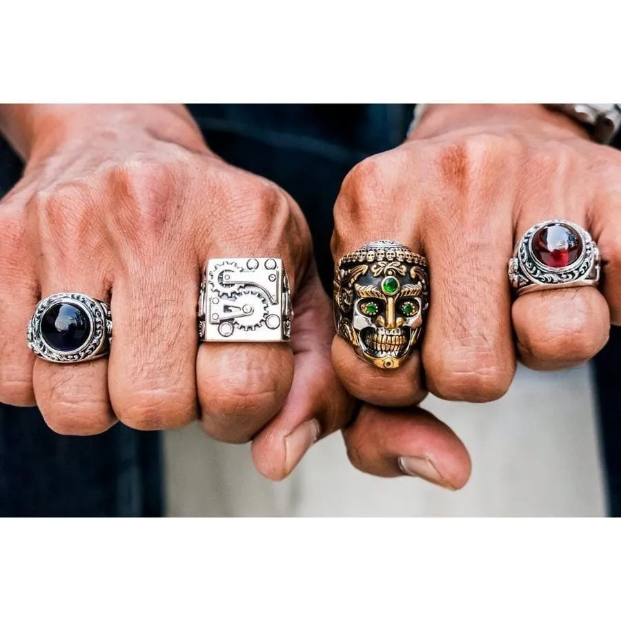 Tibetan Sterling Silver Skull Ring