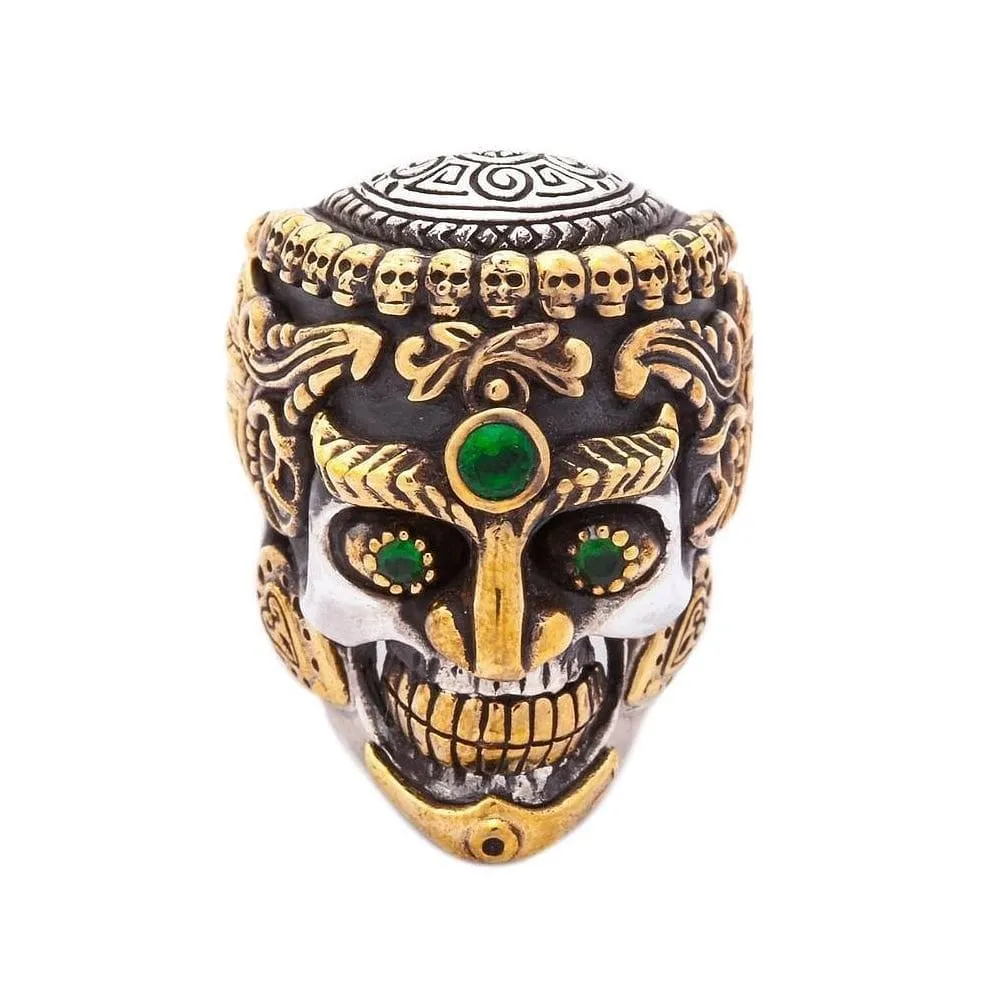 Tibetan Sterling Silver Skull Ring