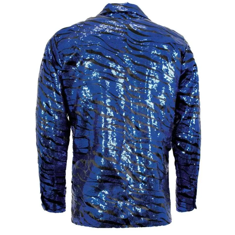 Tiger Disco Men's Shirt-Blue