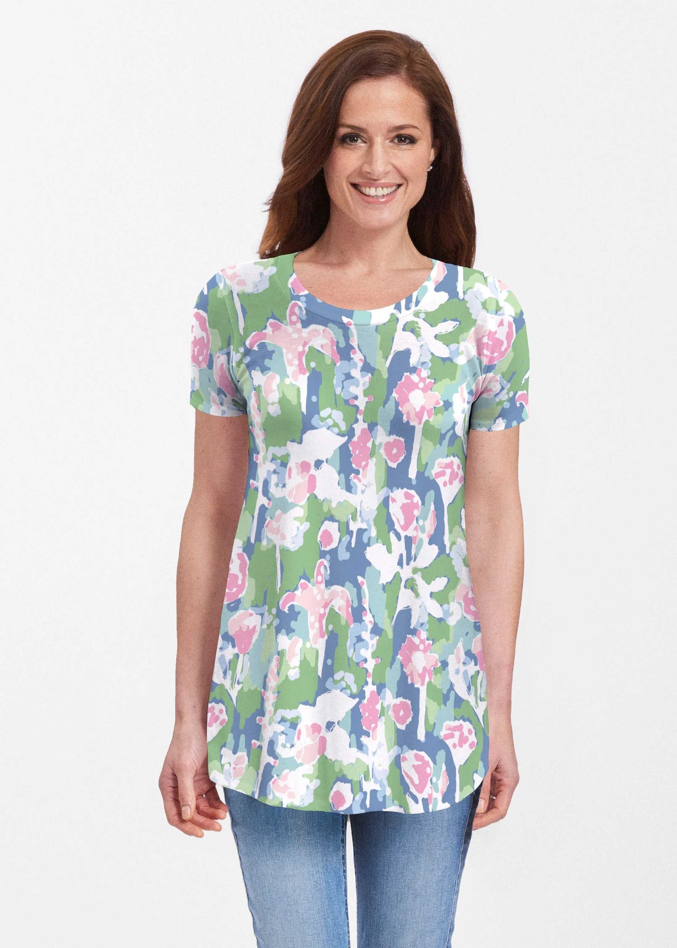 Tiptoe Tulips (20416) ~ Short Sleeve Butterknit tunic