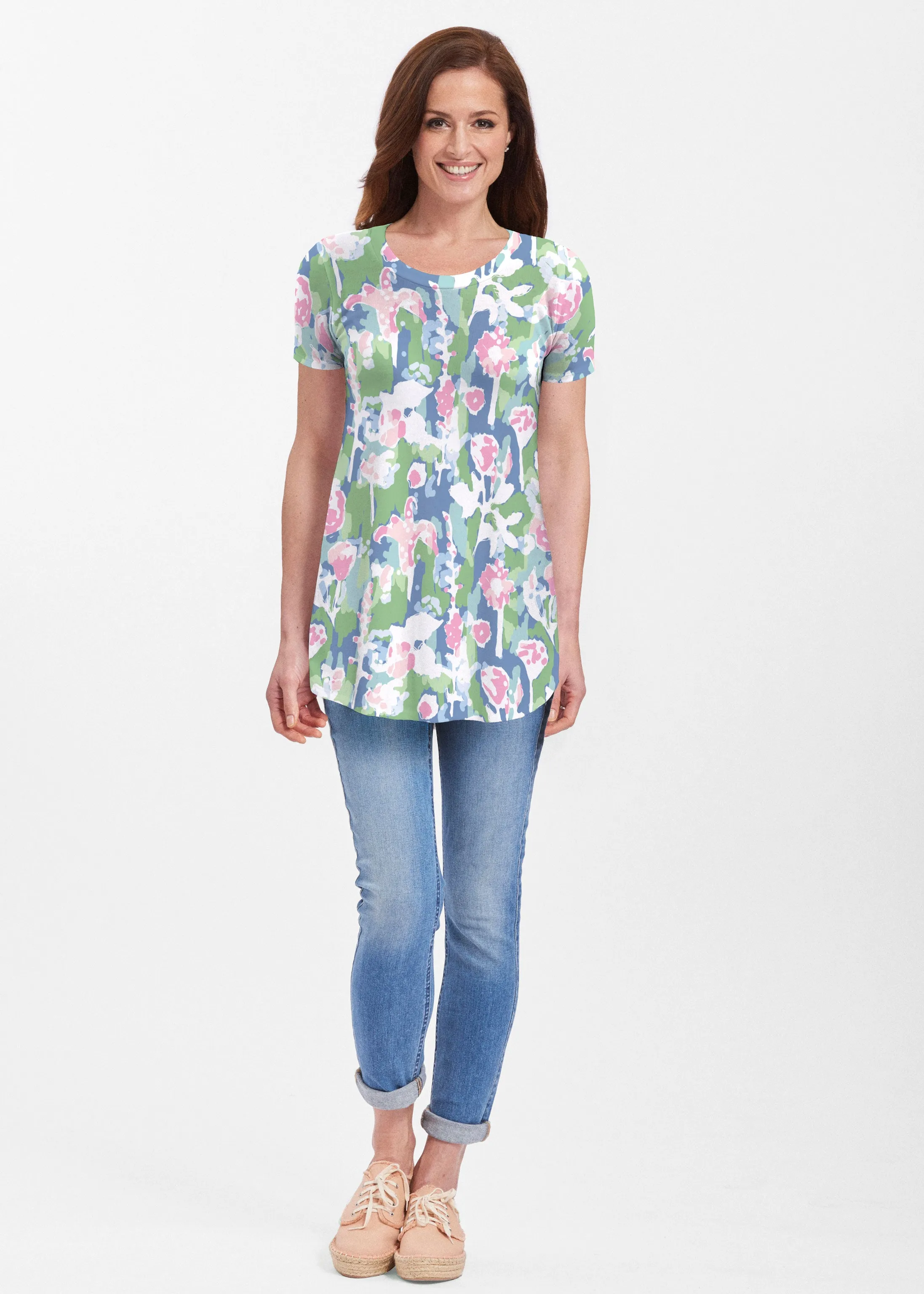 Tiptoe Tulips (20416) ~ Short Sleeve Butterknit tunic