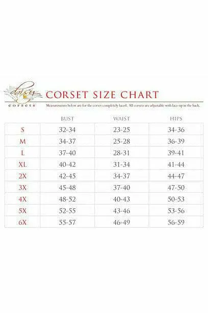 Top Drawer Black Satin Steel Boned Overbust Corset w/Buckles
