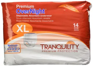 Tranquility 2117 Premium OverNight Pull On diapers XL 14/Bag