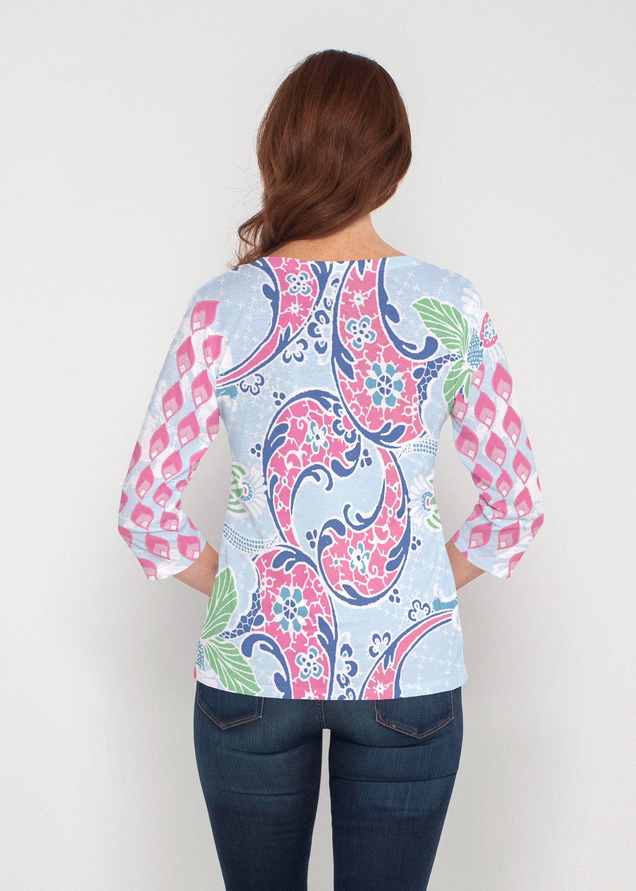 Tropical Island (2029) ~ Signature 3/4 Sleeve V-Neck Top