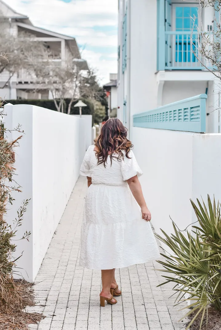Truly Madly Puff Sleeve Midi Dress FINAL SALE