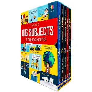 Usborne Big Subject for Beginners 5 Books Collection Box Set (Money, Economics, Business, Politics & Philosophy)