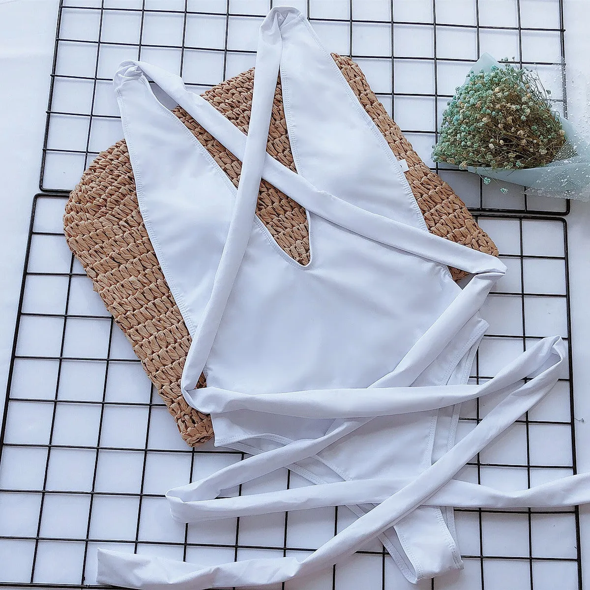 V Tied One-Piece Swimsuit