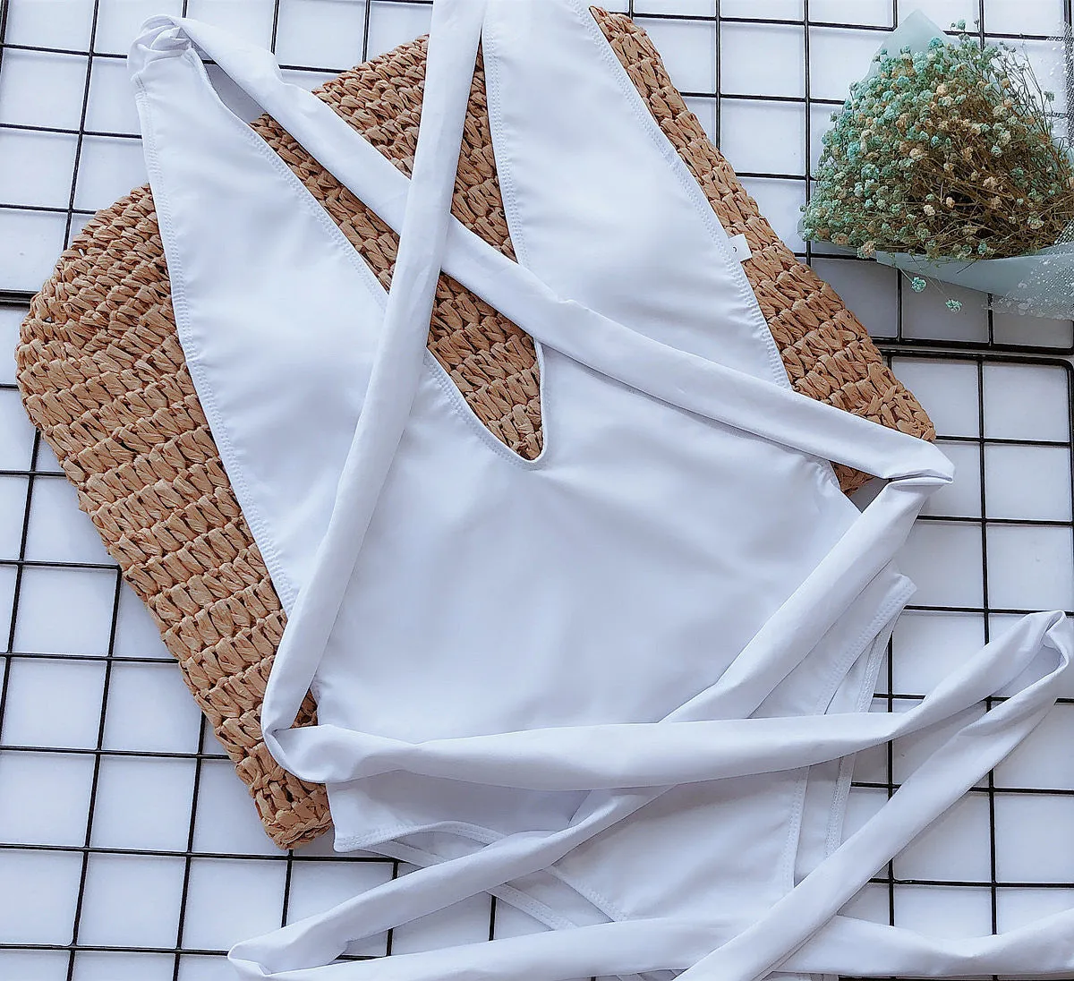 V Tied One-Piece Swimsuit