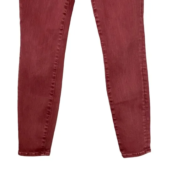 Wash Lab Jeans Womens Size 25 Red Rock Fay Mid Rise Skinny Red Rock
