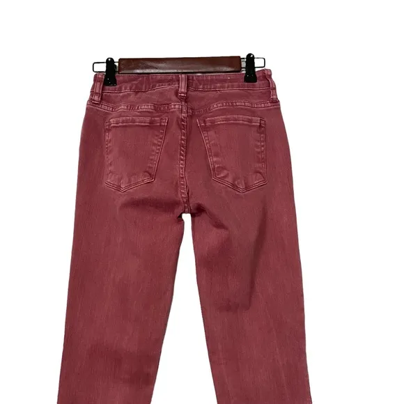 Wash Lab Jeans Womens Size 25 Red Rock Fay Mid Rise Skinny Red Rock
