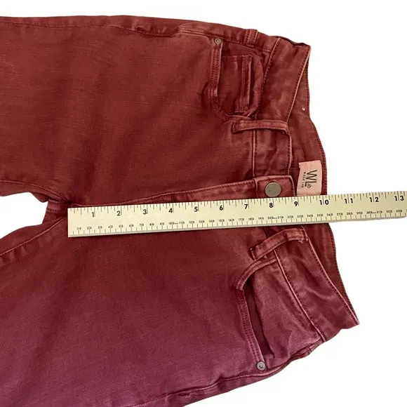 Wash Lab Jeans Womens Size 25 Red Rock Fay Mid Rise Skinny Red Rock