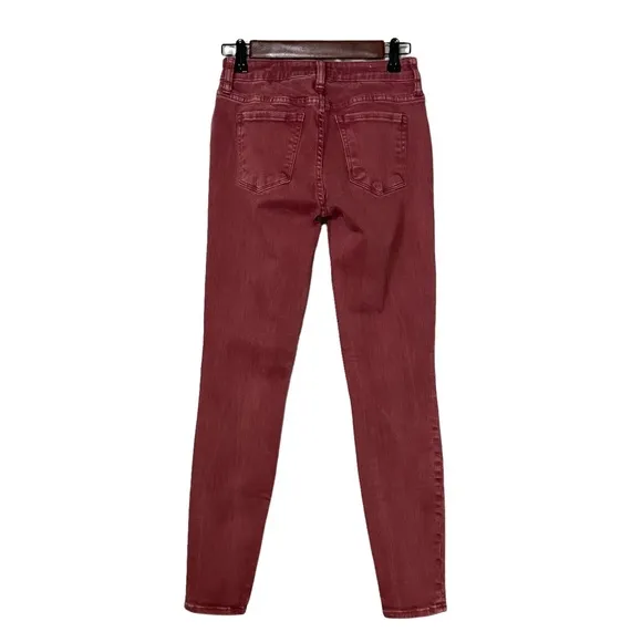 Wash Lab Jeans Womens Size 25 Red Rock Fay Mid Rise Skinny Red Rock