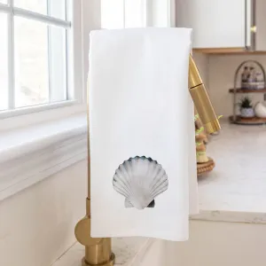 Watercolor Shell Tea Towel