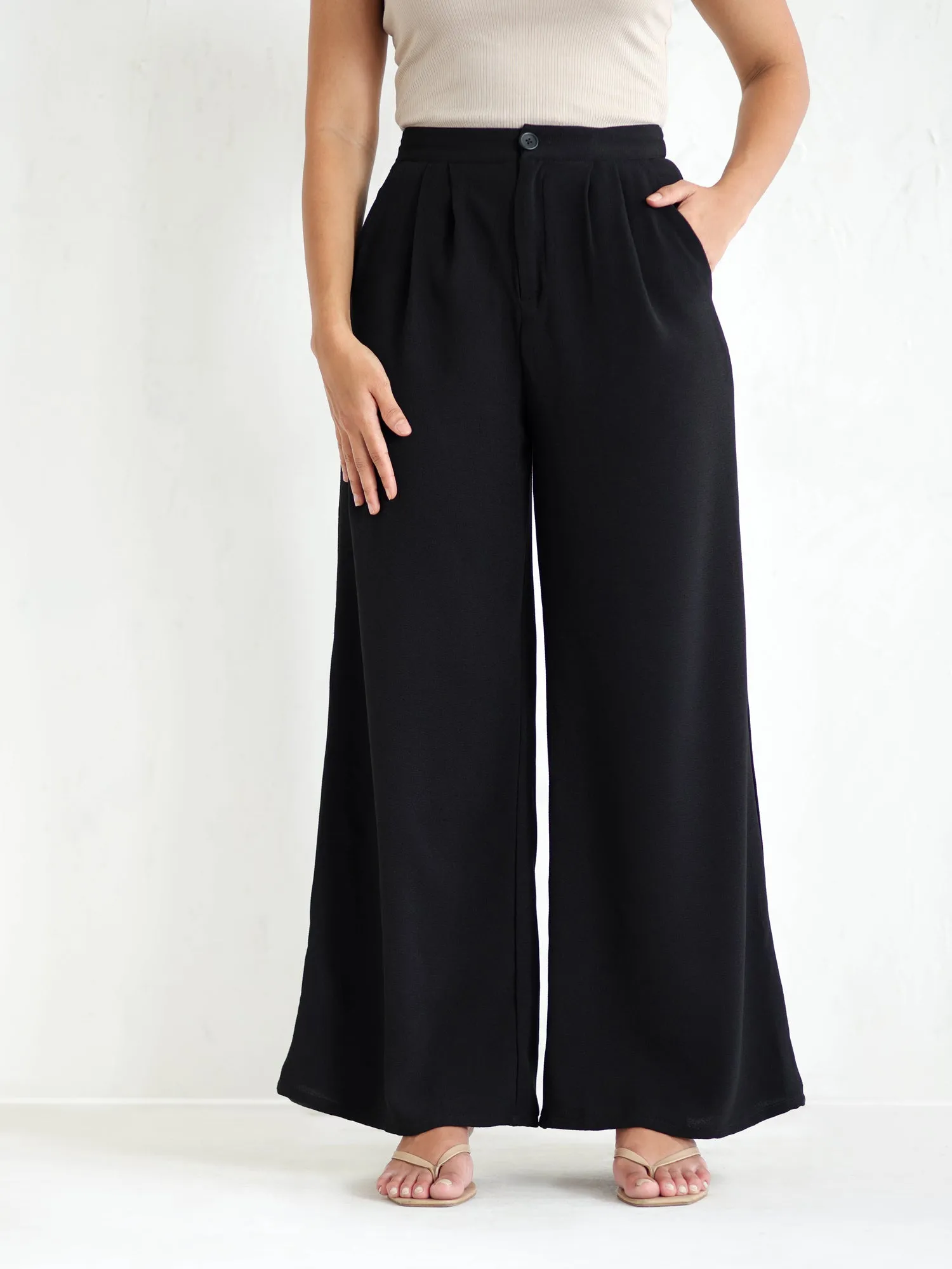 Wide Leg High Waist Pant