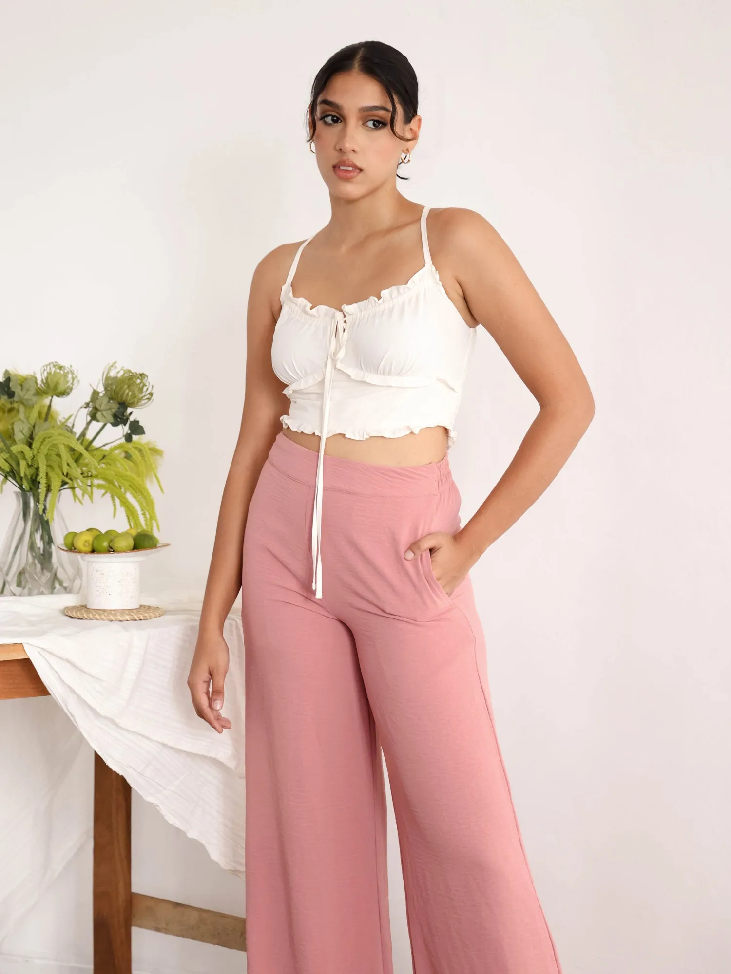 Wide Leg High Waist Pant