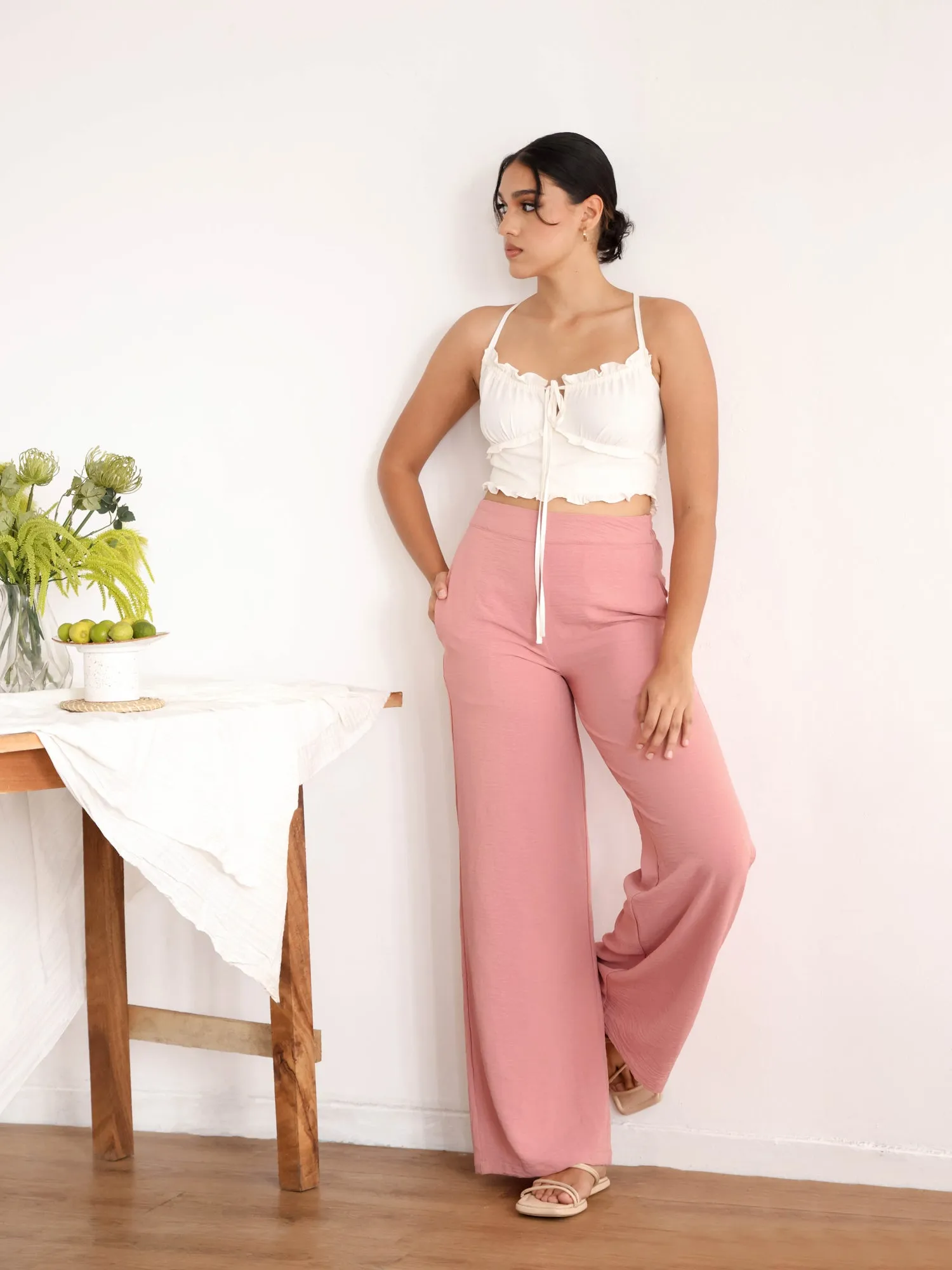 Wide Leg High Waist Pant