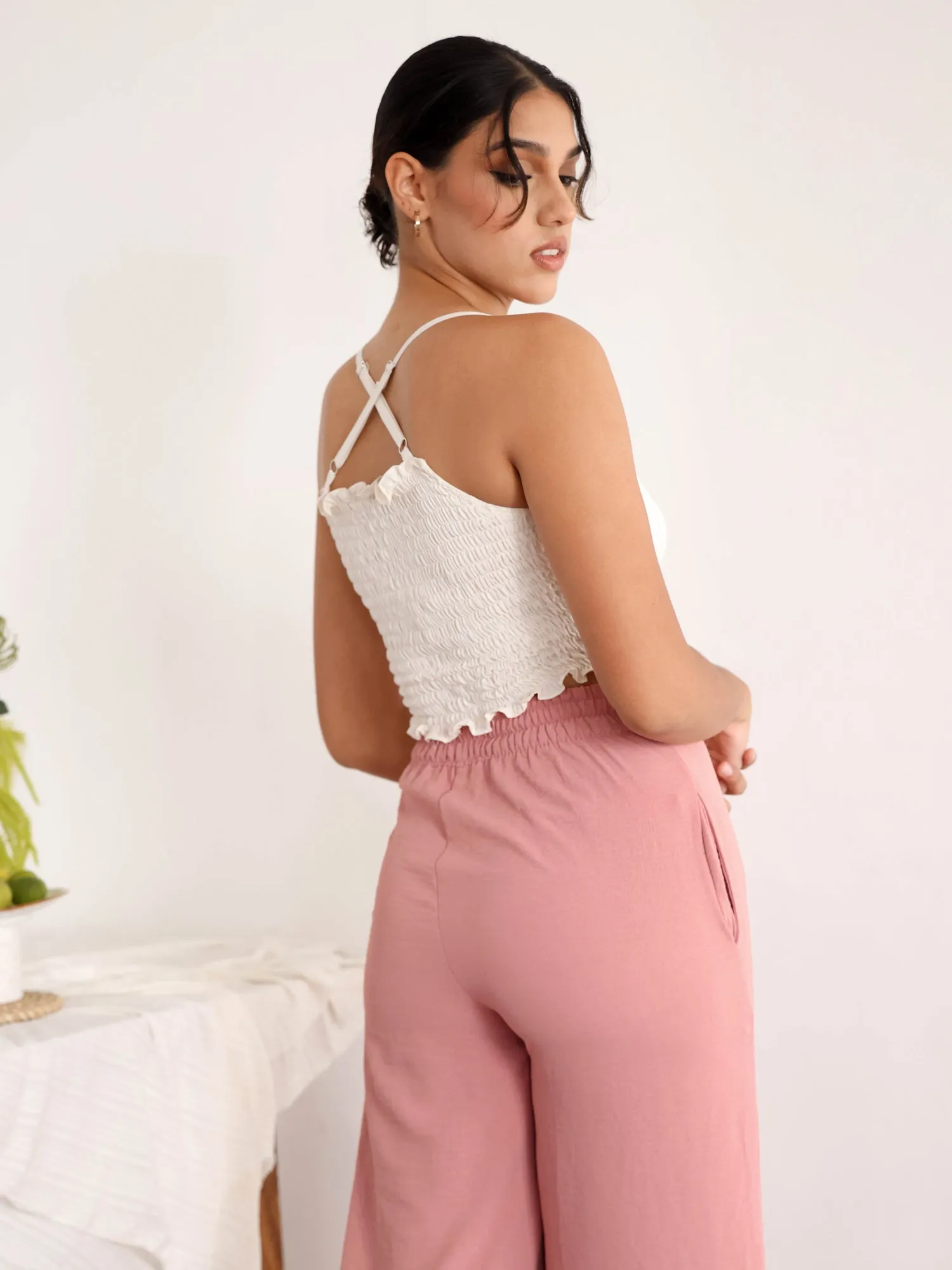 Wide Leg High Waist Pant