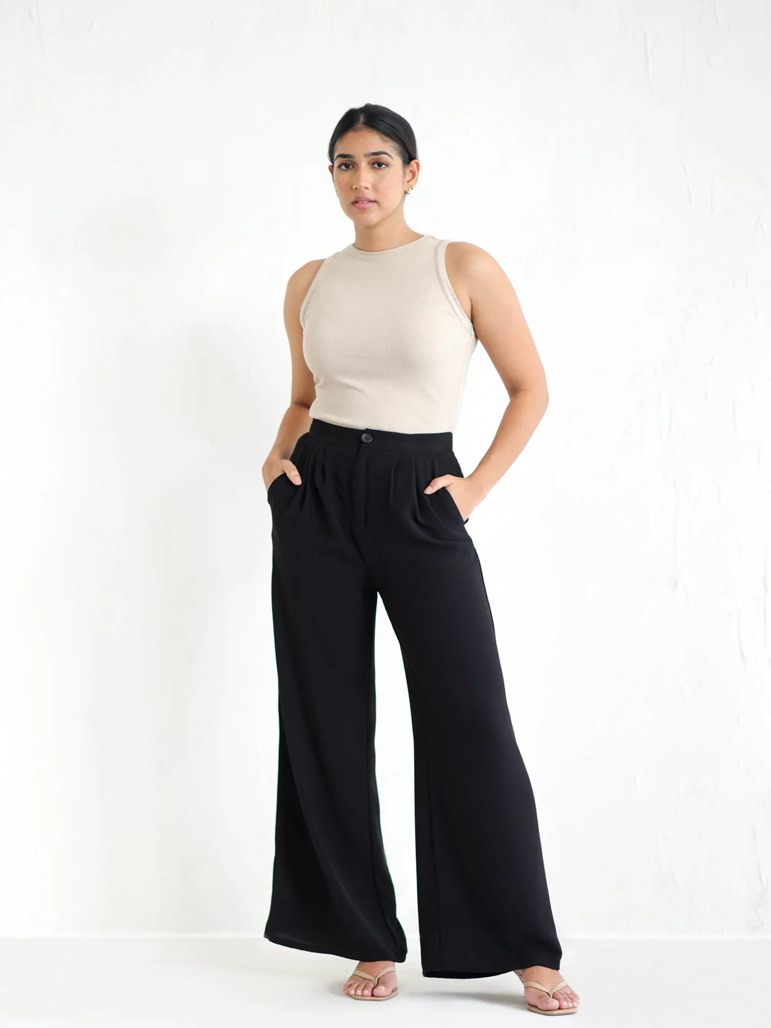 Wide Leg High Waist Pant