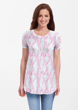 Wild Duo Berry (7937) ~ Short Sleeve Butterknit tunic