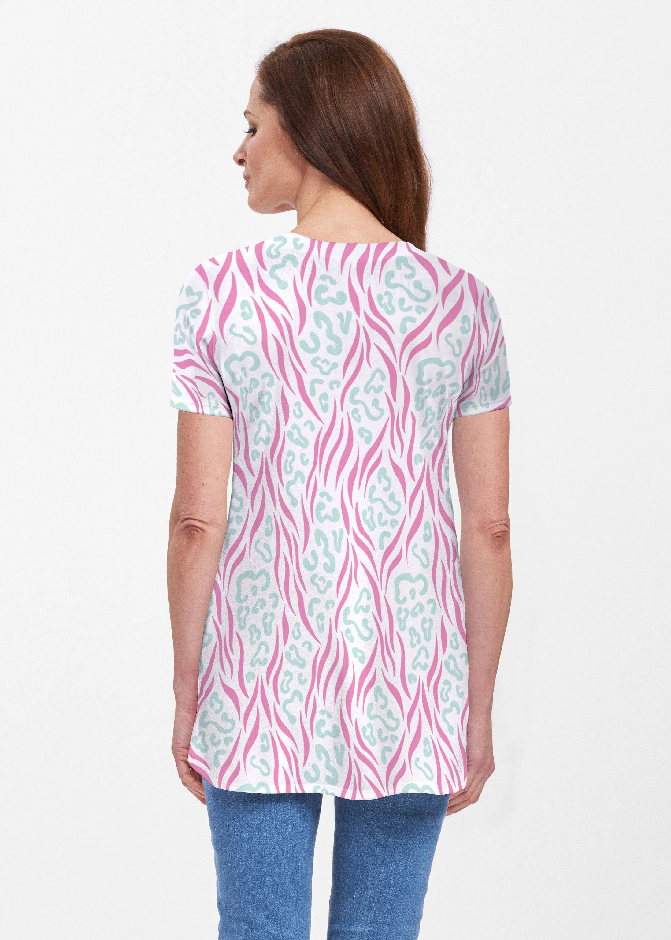 Wild Duo Berry (7937) ~ Short Sleeve Butterknit tunic