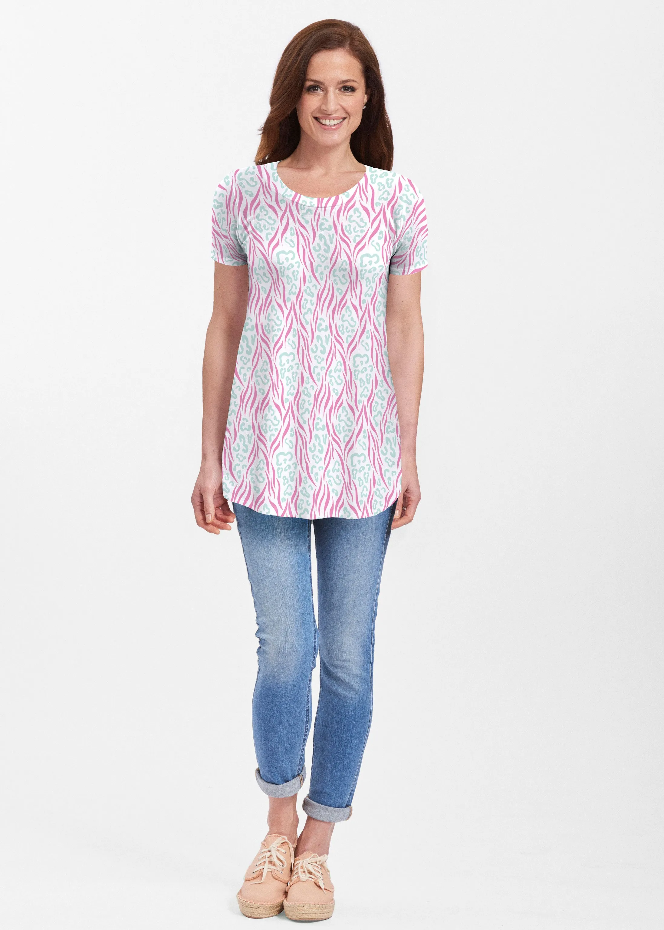 Wild Duo Berry (7937) ~ Short Sleeve Butterknit tunic
