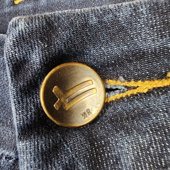 William Rast Lisa Long Jean Short Jort Dark Wash Size 26 Y2K Streetwear