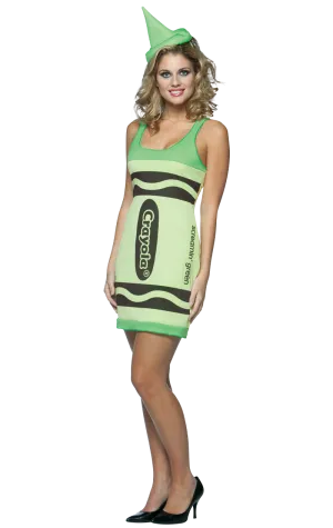 Womens Green Crayola Crayon Costume