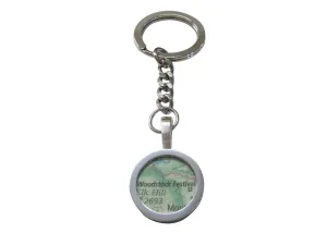 Woodstock Festival Map Pendant Keychain